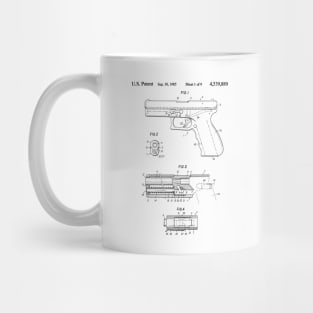 Glock Handgun Patent (black) Mug